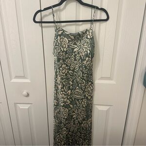 Zara Green and Cream Floral Dress